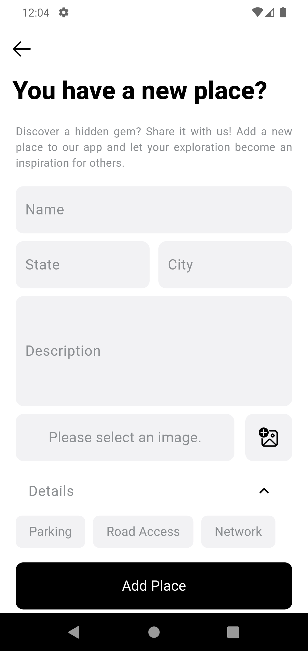 ExploreEase Add Place