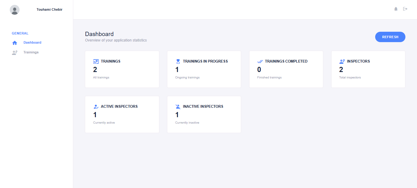 Training Center Dashboard