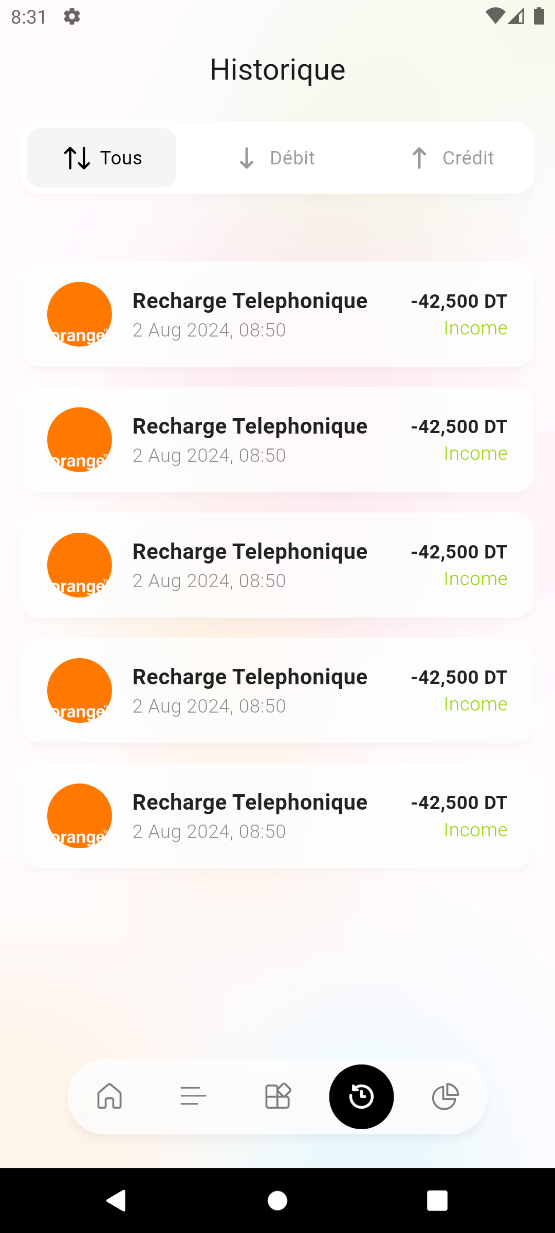 IZI Payment History 1