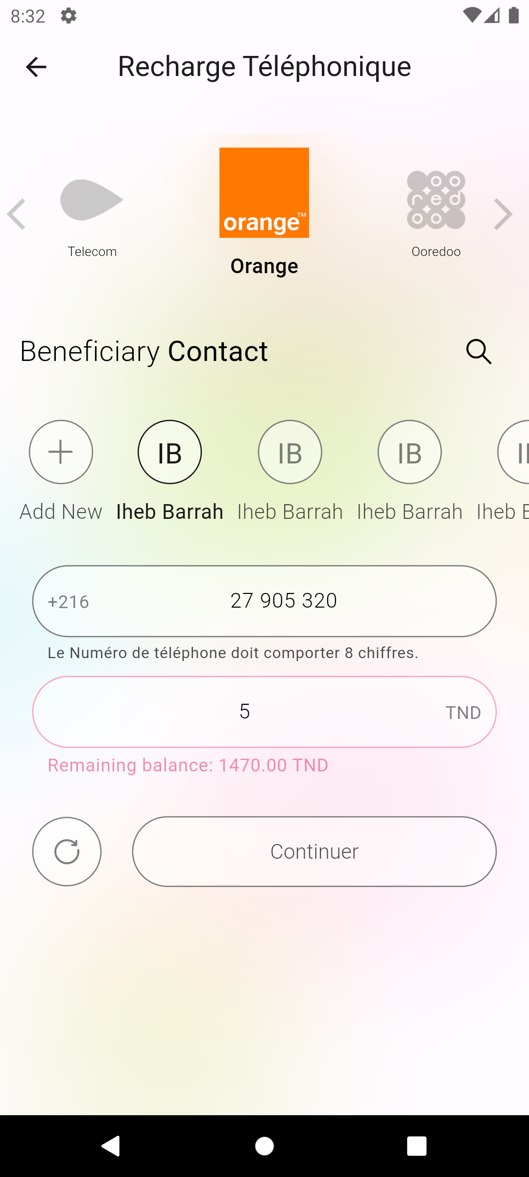 IZI Payment Recharge